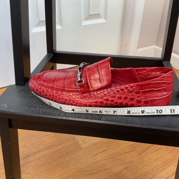 Vince Camuto Red Croc Leather Loafers, Women’s SZ 11 - Picture 6 of 9